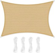 Napvitorla 3x5 m, homok sárga