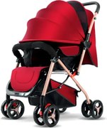 Prémium babakocsi, összecsukható, vízálló, burgundi MZS-334