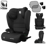 Gyerekülés állítható fejtámla, pohártartó ISOFIX 100-150cm I-size fekete