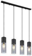 Globo 21000-4HB - ANNIKA 4xE27/25W/230V fekete függeszték