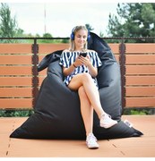 EMI fekete nylon babzsákfotel