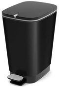 Matt fekete műanyag pedálos szemetes 25 l Chic Bin – KIS