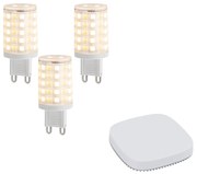 3 db intelligens G9 dimmelhető LED izzó készlet 2,5W 250 lm 2700K-6500K Zigbee Smart Hub-bal