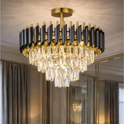 Brilagi - Felületre szerelt csillár ECLIPSE 7xE14/10W/230V Ø 48 cm fekete/arany