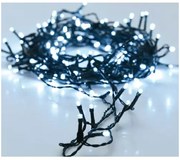 192 LED-es  kültéri-beltéri fényfüzér, elemes, hideg fehér, időzíthető, 8 világítási móddal, 14 m, IP44