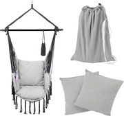 MIADOMODO Függő hintaszék kintre-bentre szürke