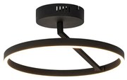 Design mennyezeti lámpa fekete, beépített LED-del, 3 fokozatú fényerőszabályzóval - Anello