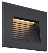 Modern, süllyesztett fekete fali lámpa 11,5 cm LED-del, IP65 - Trem