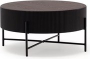 Corbi dohányzóasztal 80 cm nappaliba - sötét dió / matt fekete