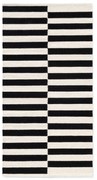 Fekete-fehér kétoldalas kézi szövésű gyapjú szőnyeg 80x150 cm Donna – Hanse Home