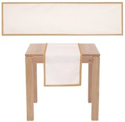 Karácsonyi futószőnyeg arany szegéllyel, krémszínű, 150 x 40 cm