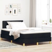 Box Spring Ágy Matraccal Fekete 120x200 cm Textil