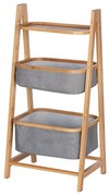 Szürke-barna bambusz fürdőszobai polcos állvány 44x91 cm Bahari – Wenko