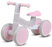 Tolós bicikli KVADROLET szürke/rózsaszín