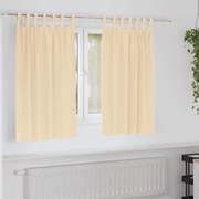 Függönyök függönyökkel 2 pcs Krém 140x140cm Poliészter