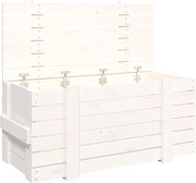 vidaXL fehér tömör fenyőfa tárolóláda 91 x 40,5 x 42 cm