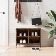 füstös tölgy színű szerelt fa cipőszekrény 69 x 35 x 50 cm