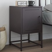 fekete acél éjjeliszekrény 36 x 39 x 60,5 cm