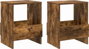 vidaXL Magazin állvány 2 pcs Füstölt tölgy 35 x 30 x 45 cm