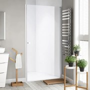 Stuxi Bari 70/80/90/100 cm széles egyszárnyú nyíló zuhanyajtó, 6 mm vízlepergető üveggel, króm profillal, 195 cm magas