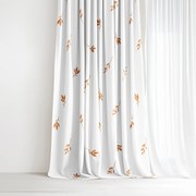 Goldea pamut drapéria - barna őszi levelek 140x150 cm