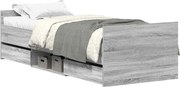 vidaXL szürke sonoma ágykeret fej- és lábtámlával 75 x 200 cm