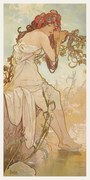 Reprodukció The Seasons: Summer, Alfons Mucha