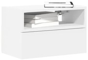 fehér falra szerelhető éjjeliszekrény 45 x 26 x 28,5 cm