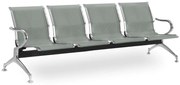 Fém pad a váróterembe REST, 4 ülés, szürke