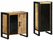 Fürdőszoba bútor szett 2 pcs Barna Tömör Mangófát