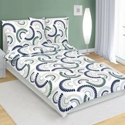 Bellatex Krepp ágynemő Kapka kék, zöld, 140 x 200cm, 70 x 90 cm