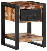 Éjjeli szekrény Többszínű 35x34x45 cm Tömör fa újrahasznosított