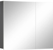 Wisla szürke fali fürdőszobai szekrény tükörrel, 80 x 70 cm - Støraa