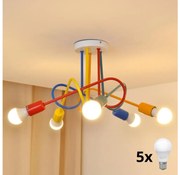Helam LED Gyerek mennyezeti csillár OXFORD 5xE27/15W/230V HE255
