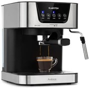 Klarstein Arabica, eszpresszó kávéfőző, 1050 W, 15 bar, 1,5 l, érintős vezérlőpanel, rozsdamentes acél