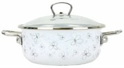 Belis Smaltált serpenyő fedéllel Premium, fehér,20 cm, 2,3 l, 2,3 l