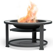 Blumfeldt Merano Circolo 3 az 1-ben, tűzrakóhely grill funkcióval, használható asztalként, 87 cm-es átmérő