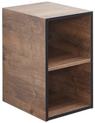 Barna alacsony fürdőszoba szekrény tölgyfa dekorral 30x51 cm Set 374 - Pelipal