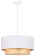 Duolla - Csillár zsinóron BOHO 1xE27/15W/230V átm. 45 cm krémes/rattan