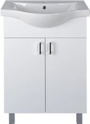 VivaStyle EKONOMIK 65 lábon álló 2 ajtós fürdőszobabútor Sanovit ALBATROS 10065 mosdóval 64,5x46,5