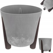 Virágtartó Fedő Virágok A Lábakon Virágágyás Betéttel 26 cm Szürke