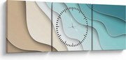 Absztrakt kép a tenger partján (órával) (90x30 cm)