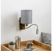 Brilagi - LED Fali lámpa NUBILA 1xE27/25W/230V + LED/3W réz/szürke