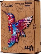3D kézzel készített fa puzzle - Kolibri A4