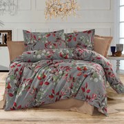 Mia szürke pamut ágyneműhuzat 200x140cm+90x70cm TiaHome