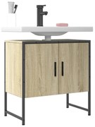 sonoma tölgy szerelt fa fürdőszobai mosdószekrény 60x33x60 cm