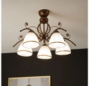 Felületre szerelhető csillár RETRO 5xE27/60W/230V bronz patina