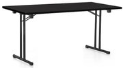 Összecsukható asztal 160 x 80 cm, fekete lábak, fekete
