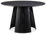 Kerek étkezőasztal fekete asztallappal ø 120 cm Zuri – MOME