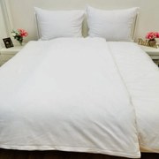 Lenvászon ágyneműhuzat fehér 140x200cm+90x70cm TiaHome